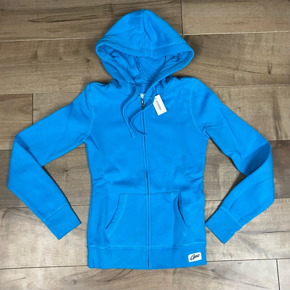 Aeropostale Women’s Size Small Plain Blue Full Zip Hoodie Sweatshirt NWT! - Picture 1 of 11